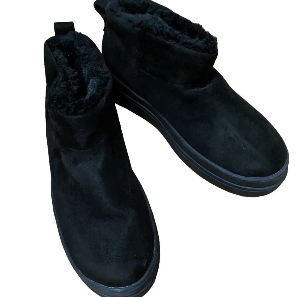 Women's Black Suede Ankle Boots